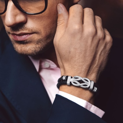  Infinity Love Knot Leather Bracelets For Men Father's Day Gift