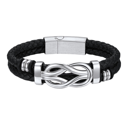  Infinity Love Knot Leather Bracelets For Men | Father's Day Gift