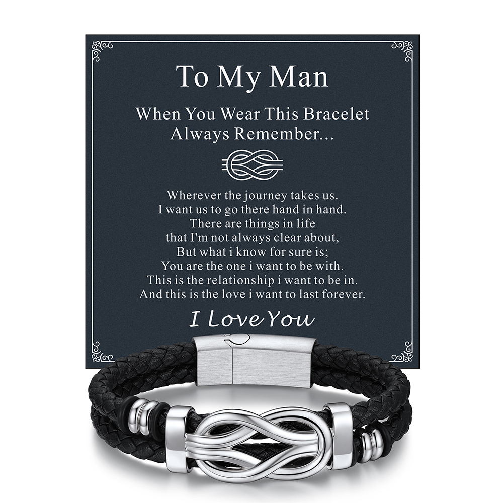  Love Knot Leather Bracelets For Men