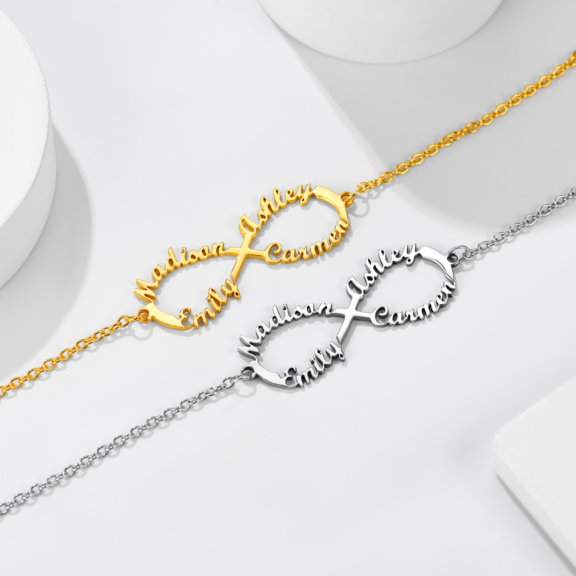 infinity name anklet for women all color