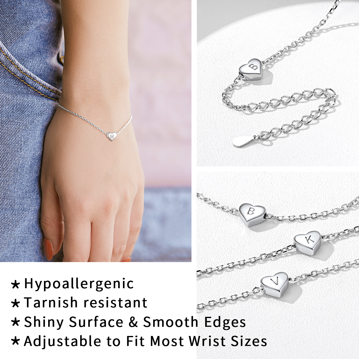 Initial Bracelet for women