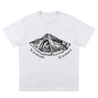 Personalized Pizza Family Name T-Shirt - Custom Kids & Family Gift