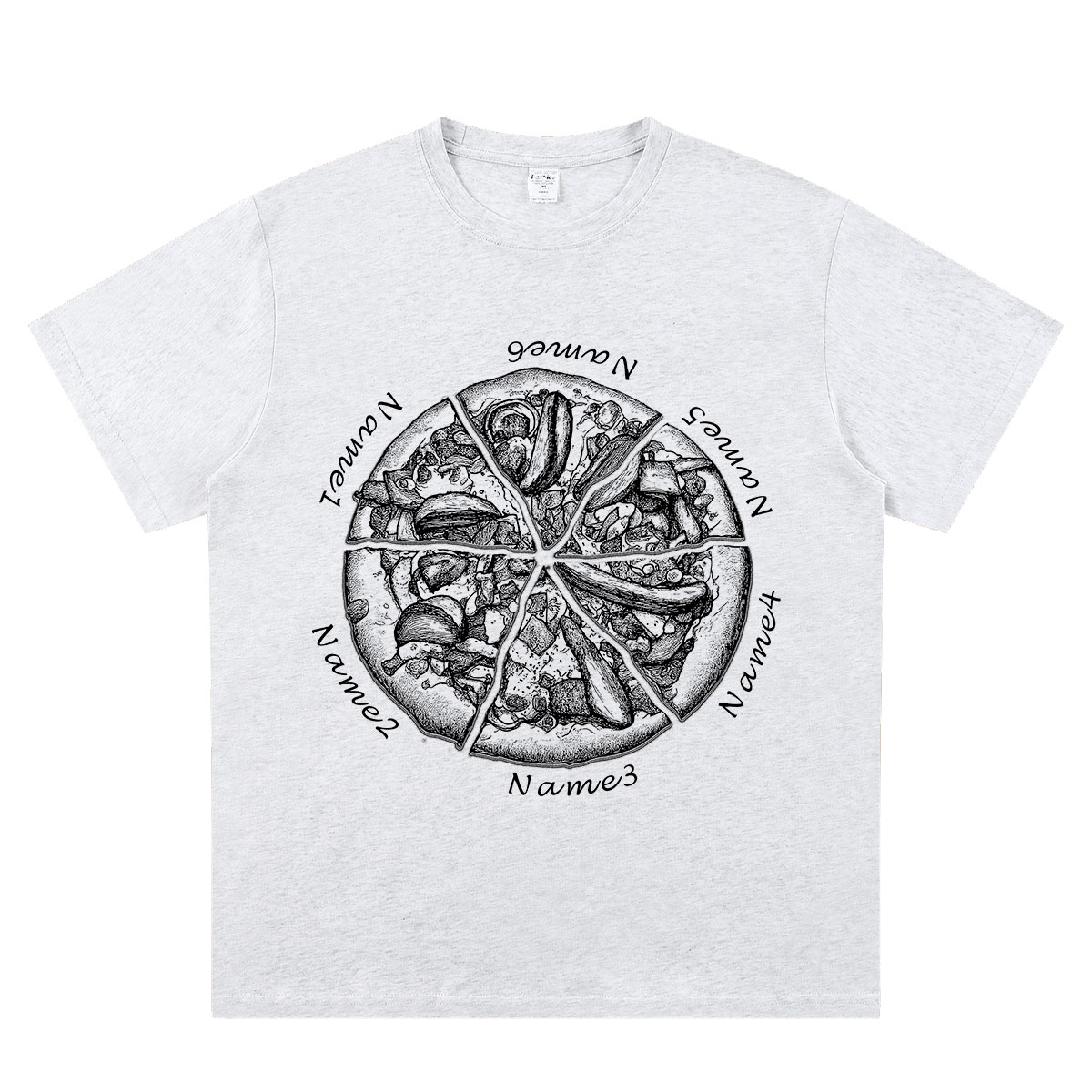 Personalized Pizza Family Name T-Shirt - Custom Kids & Family Gift