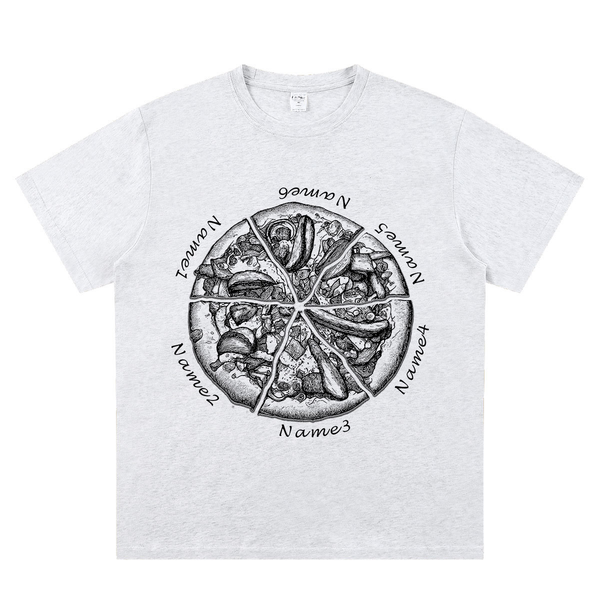 Personalized Pizza Family Name T-Shirt - Custom Kids & Family Gift