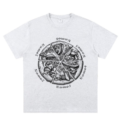 Personalized Pizza Family Name T-Shirt - Custom Kids & Family Gift