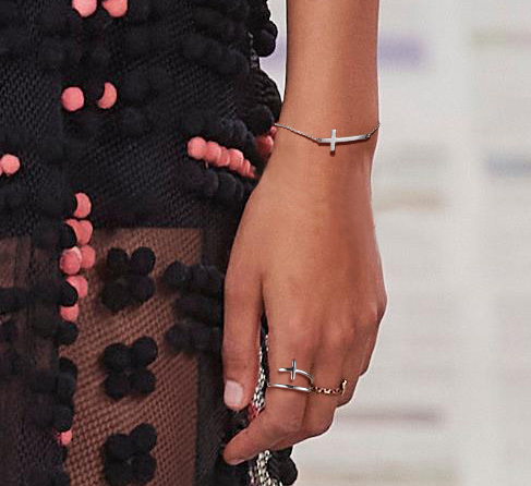 men wearing Sterling Silver Cross Chain Bracelets