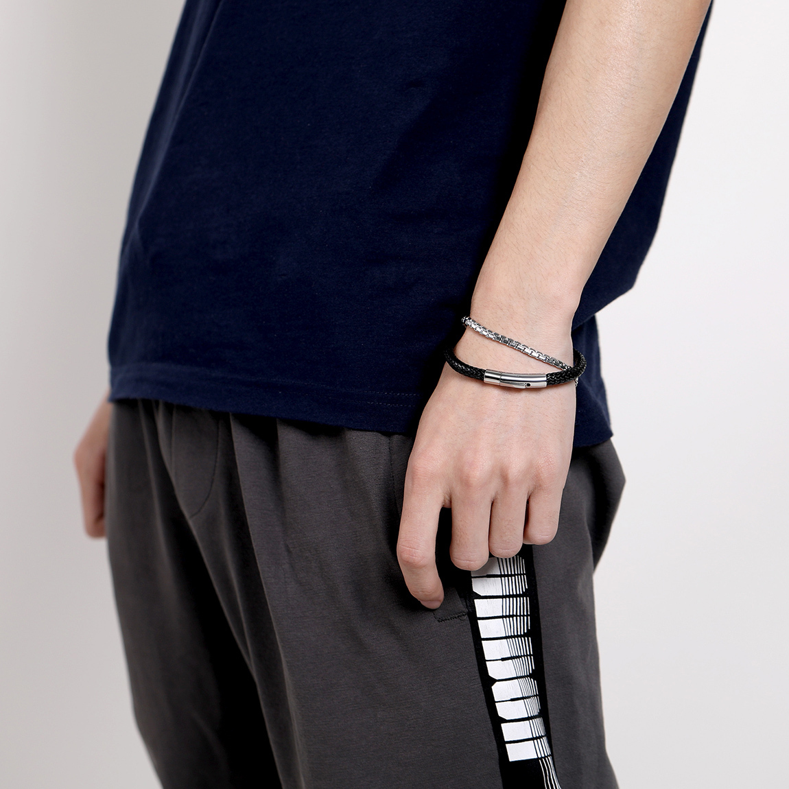 Custom Engraved Leather Bracelet for Men