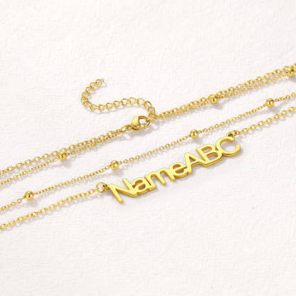 name necklace with extender chain