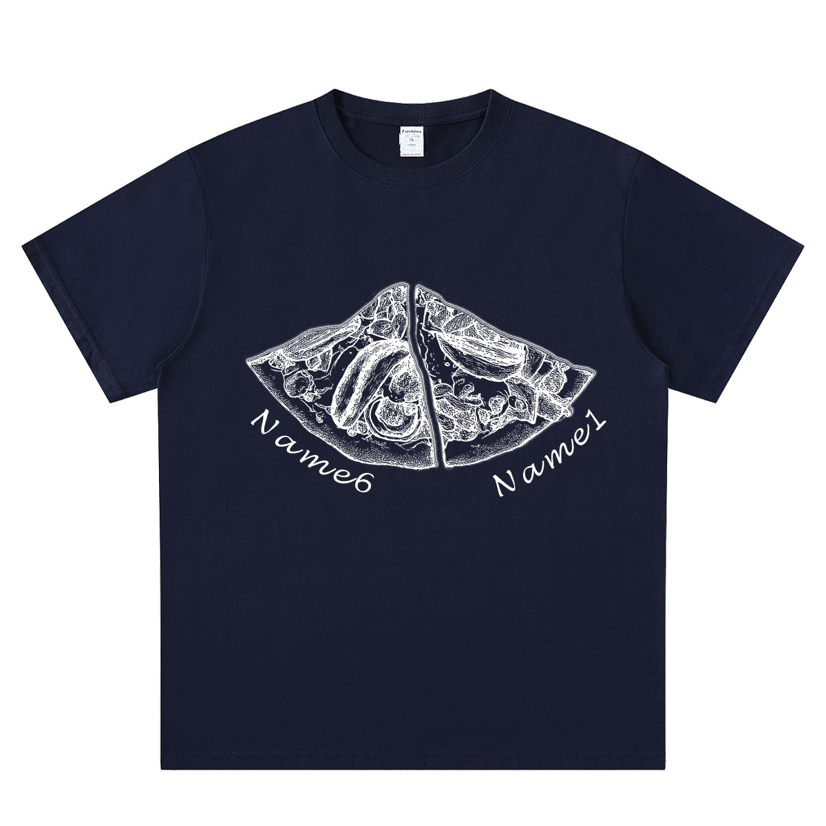 Personalized Pizza Family Name T-Shirt - Custom Kids & Family Gift