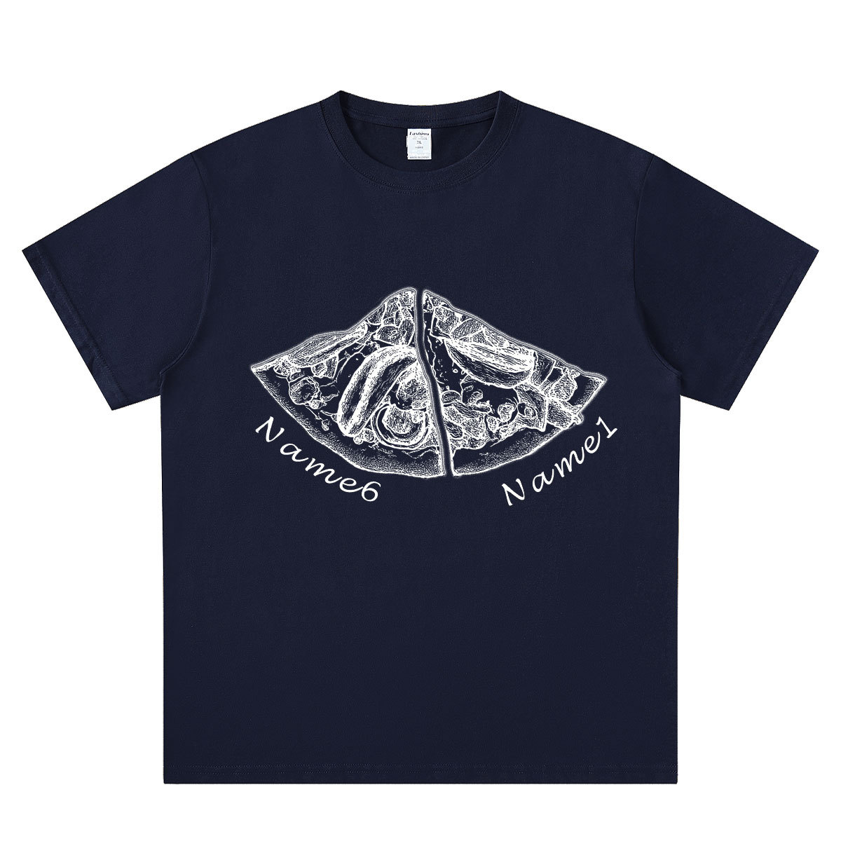 Personalized Pizza Family Name T-Shirt - Custom Kids & Family Gift