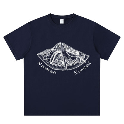 Personalized Pizza Family Name T-Shirt - Custom Kids & Family Gift