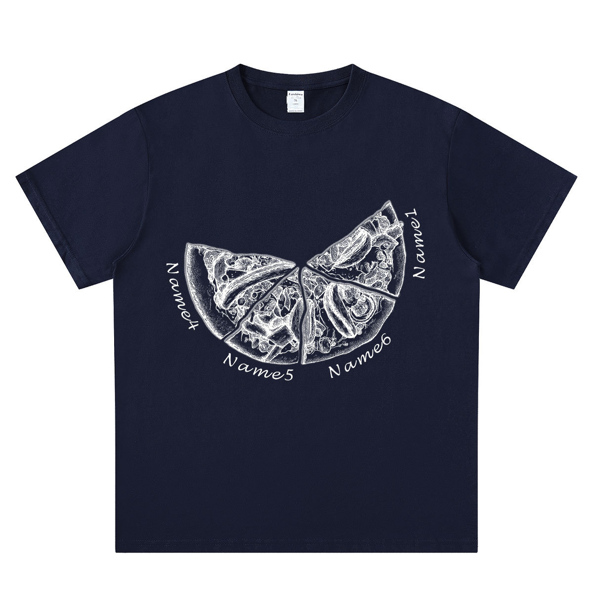 Personalized Pizza Family Name T-Shirt - Custom Kids & Family Gift