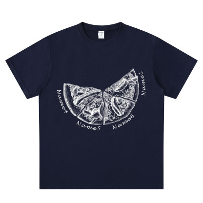 Personalized Pizza Family Name T-Shirt - Custom Kids & Family Gift