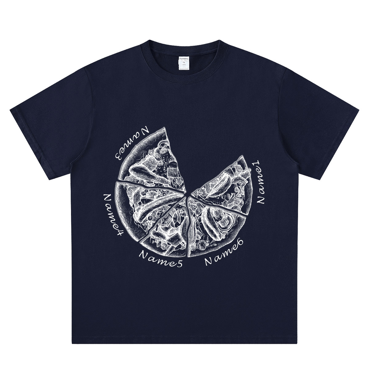 Personalized Pizza Family Name T-Shirt - Custom Kids & Family Gift