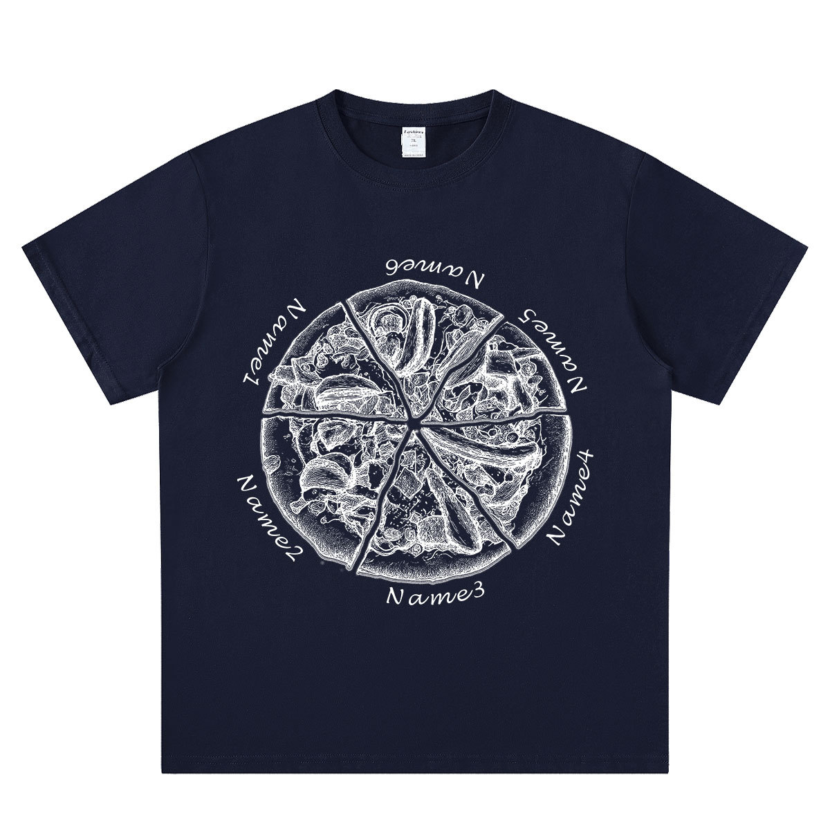 Personalized Pizza Family Name T-Shirt - Custom Kids & Family Gift