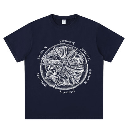 Personalized Pizza Family Name T-Shirt - Custom Kids & Family Gift