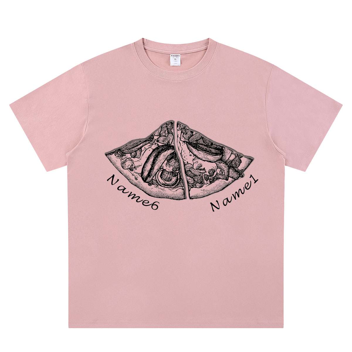 Personalized Pizza Family Name T-Shirt - Custom Kids & Family Gift