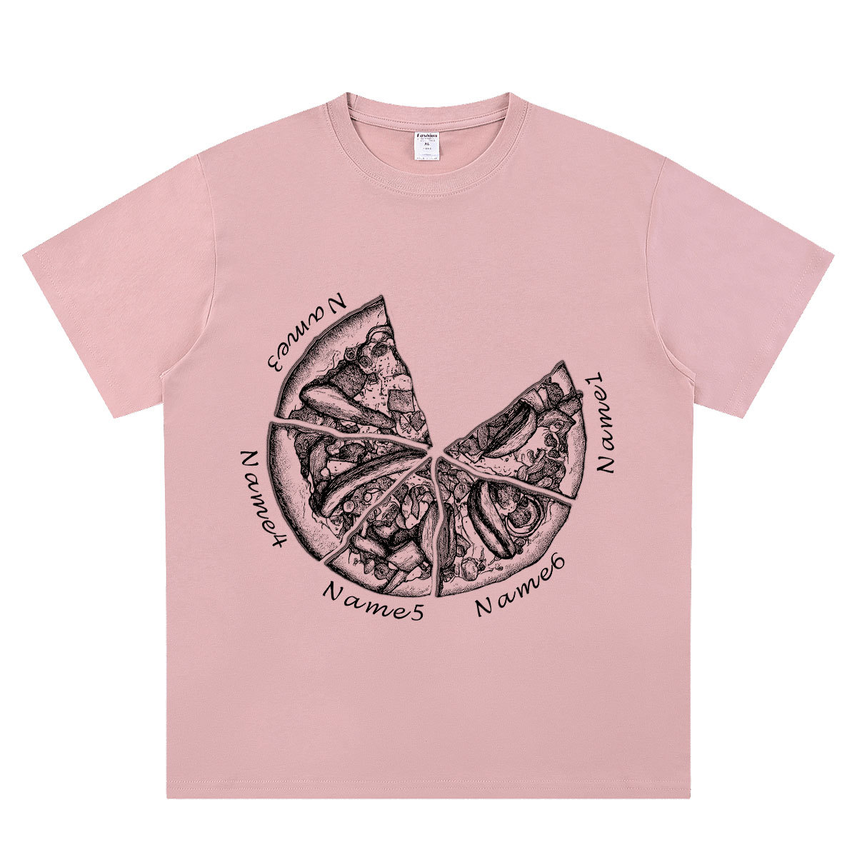 Personalized Pizza Family Name T-Shirt - Custom Kids & Family Gift