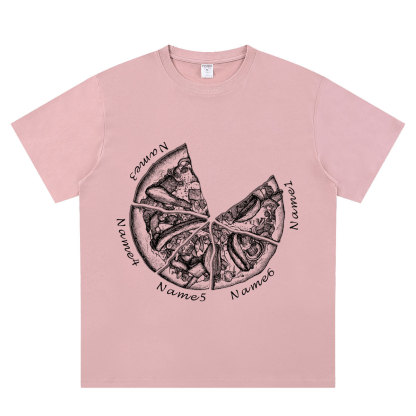 Personalized Pizza Family Name T-Shirt - Custom Kids & Family Gift