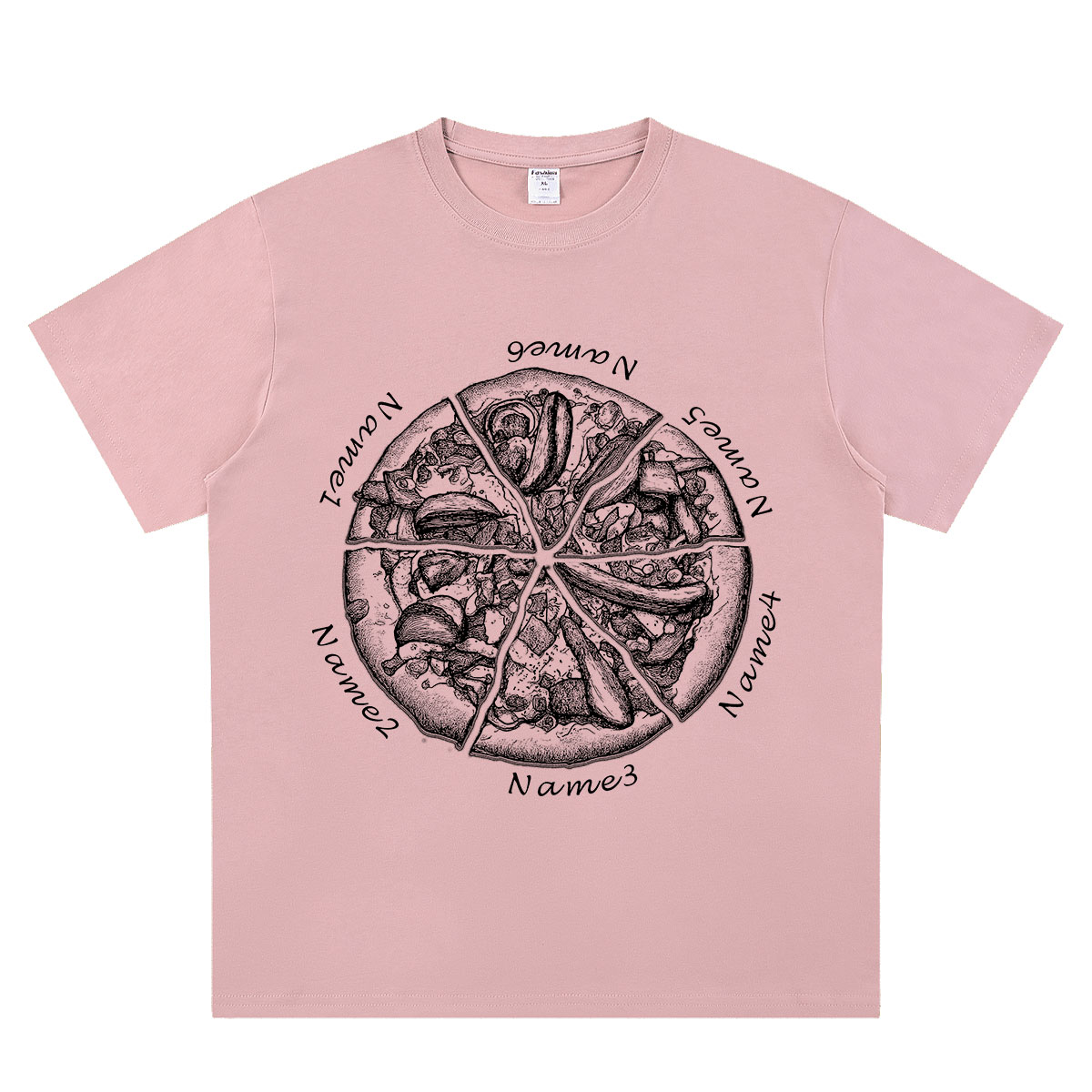 Personalized Pizza Family Name T-Shirt - Custom Kids & Family Gift