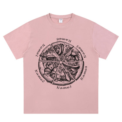 Personalized Pizza Family Name T-Shirt - Custom Kids & Family Gift