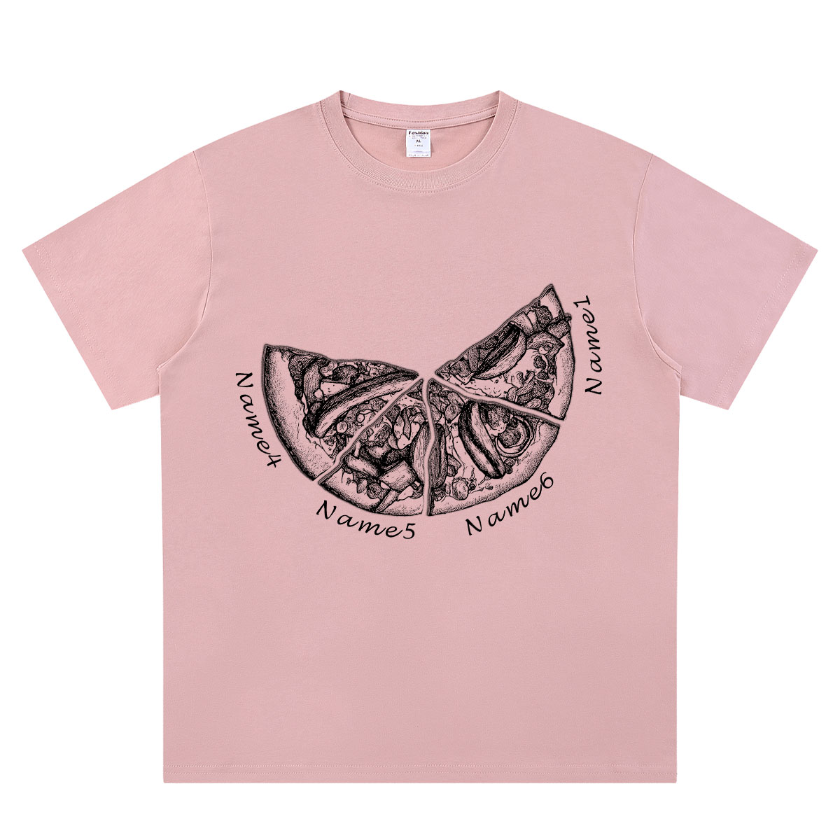 Personalized Pizza Family Name T-Shirt - Custom Kids & Family Gift