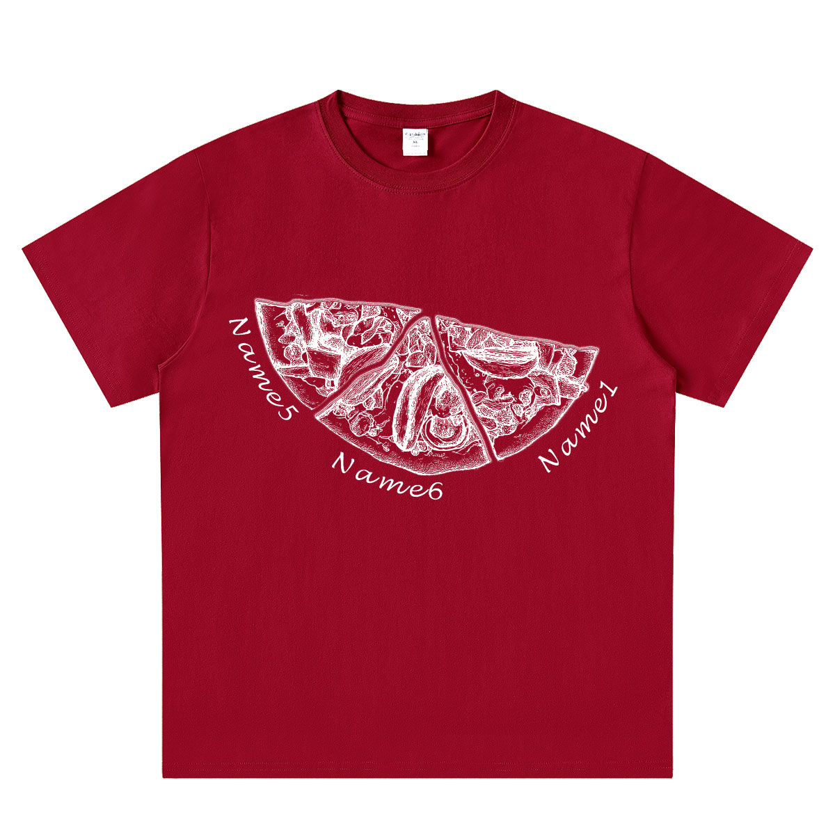 Personalized Pizza Family Name T-Shirt - Custom Kids & Family Gift