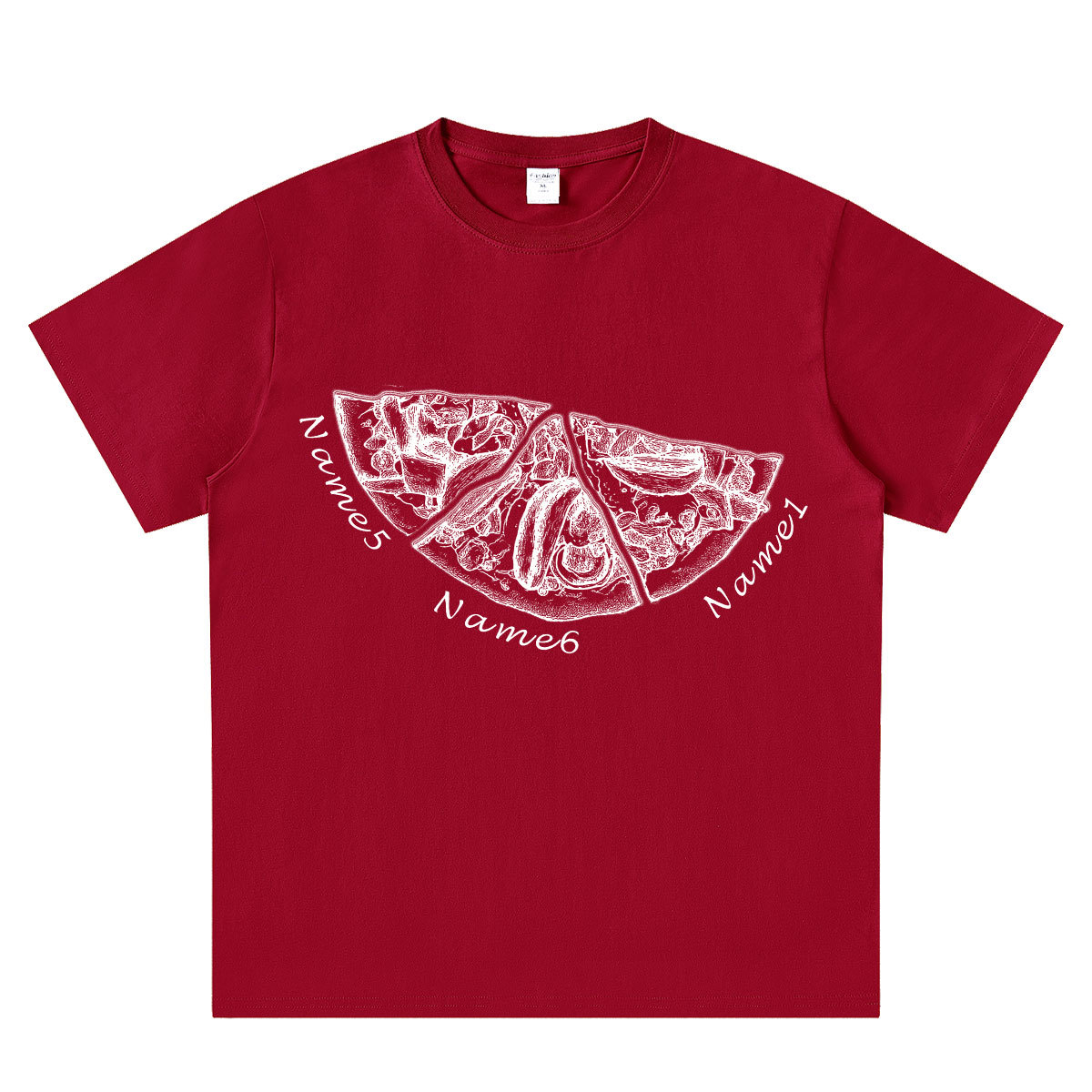 Personalized Pizza Family Name T-Shirt - Custom Kids & Family Gift