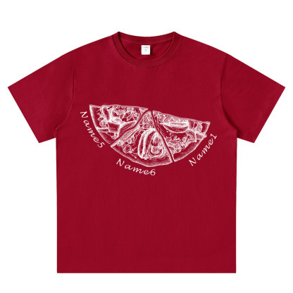 Personalized Pizza Family Name T-Shirt - Custom Kids & Family Gift