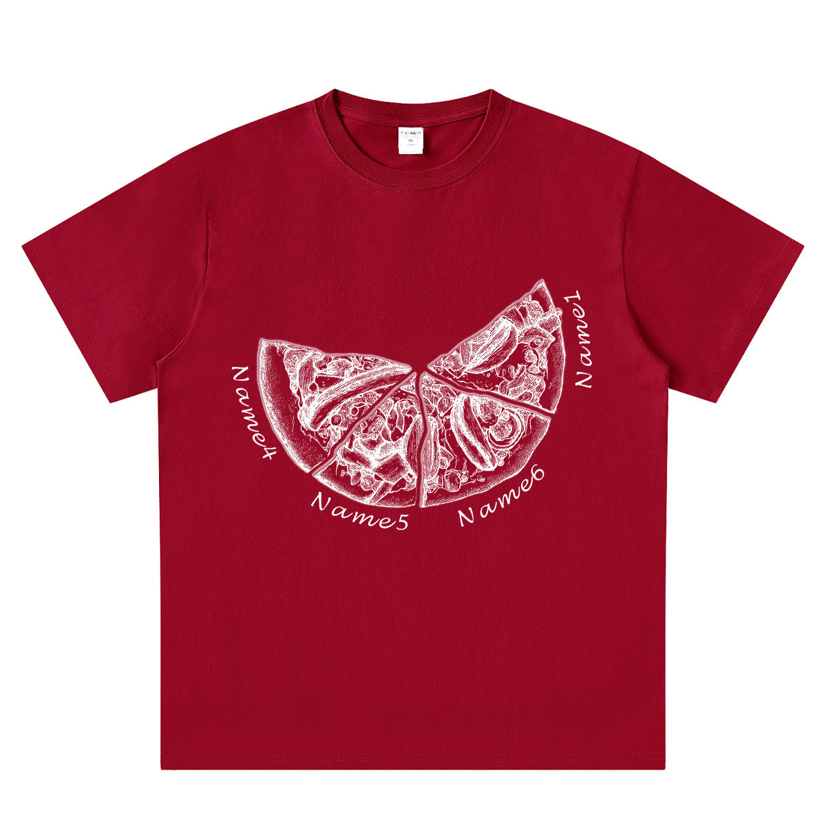 Personalized Pizza Family Name T-Shirt - Custom Kids & Family Gift