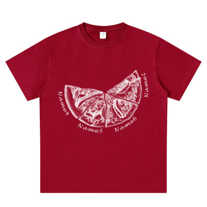 Personalized Pizza Family Name T-Shirt - Custom Kids & Family Gift