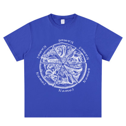 Personalized Pizza Family Name T-Shirt - Custom Kids & Family Gift