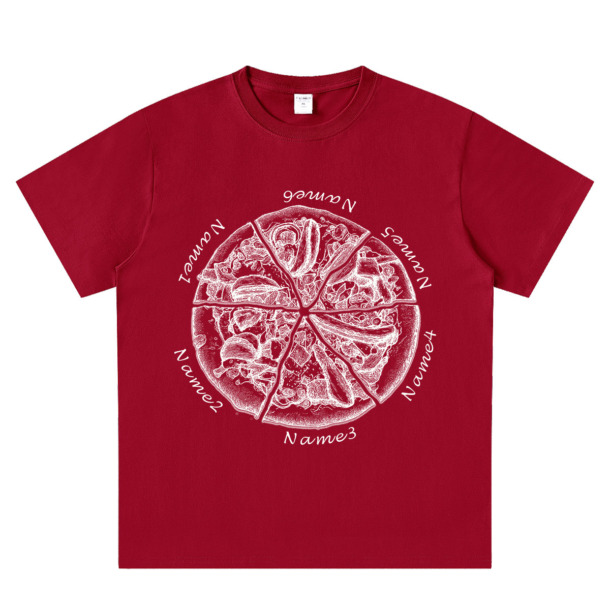 Personalized Pizza Family Name T-Shirt - Custom Kids & Family Gift