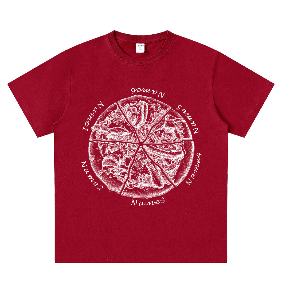 Personalized Pizza Family Name T-Shirt - Custom Kids & Family Gift