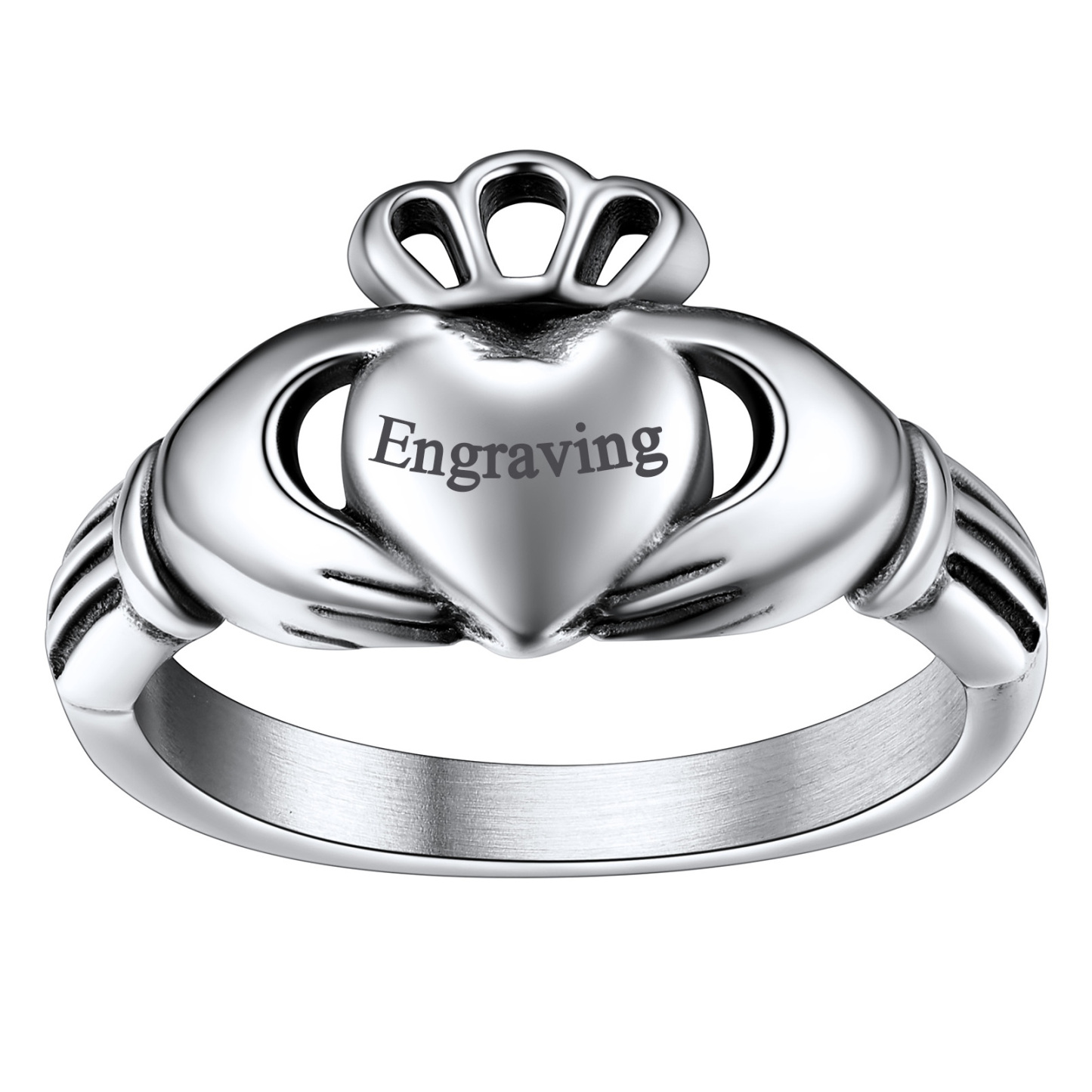 Personalized Claddagh Promise Rings for Her