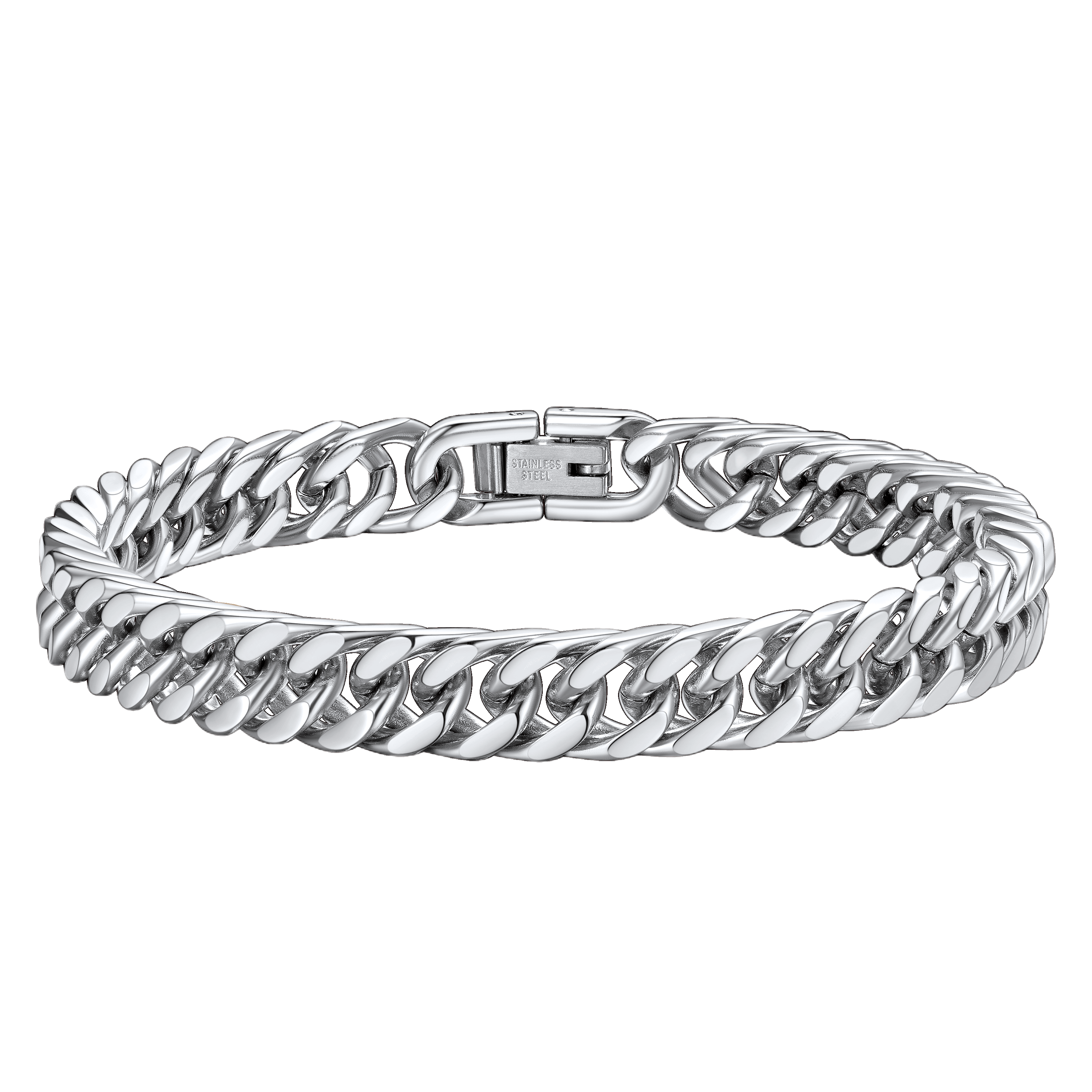 Chunky Miami Cuban Link Curb Chain Stainless Steel Bracelet for Men