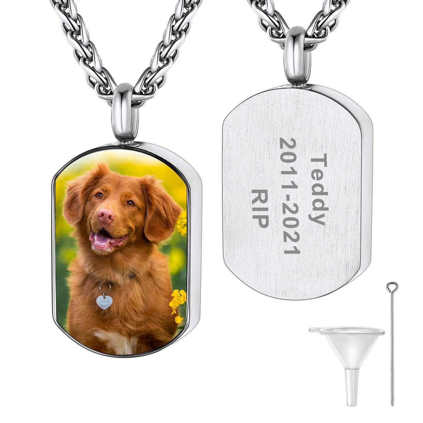 Personalized Engraved Urn Necklaces Picture Pendant Necklace for Ashes
