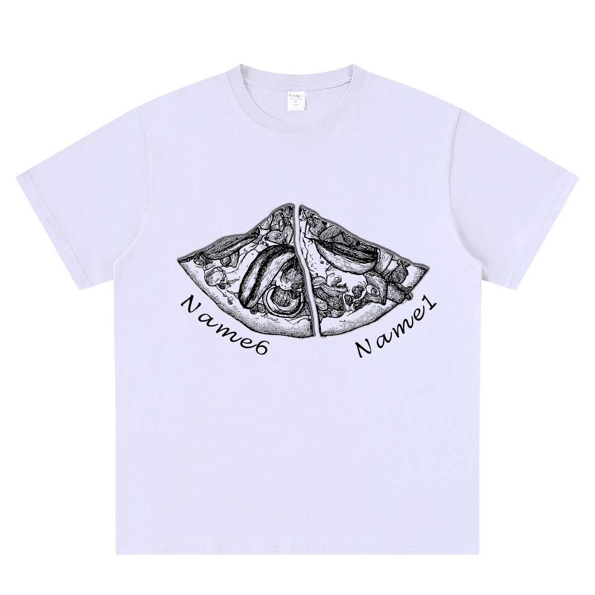 Personalized Pizza Family Name T-Shirt - Custom Kids & Family Gift