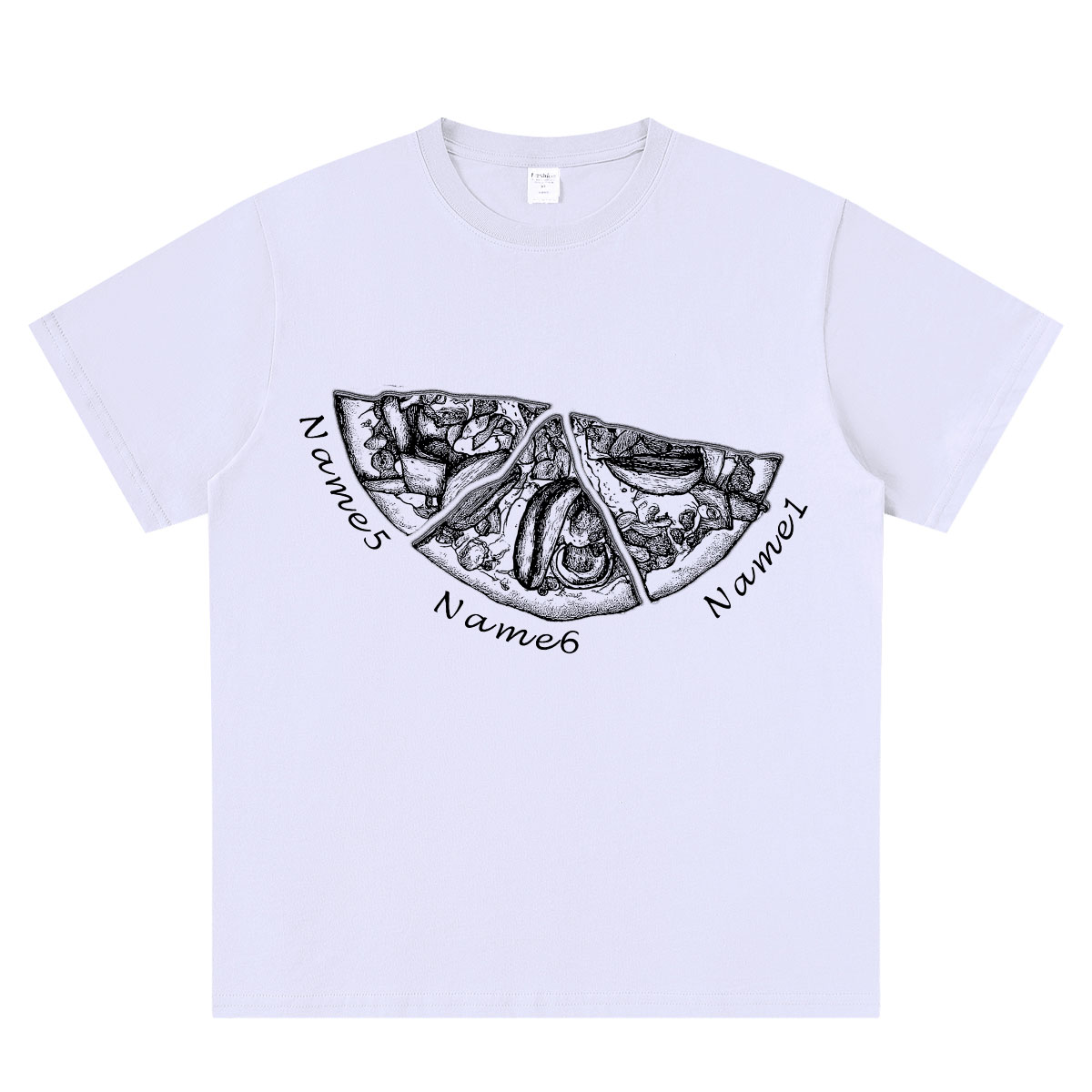 Personalized Pizza Family Name T-Shirt - Custom Kids & Family Gift