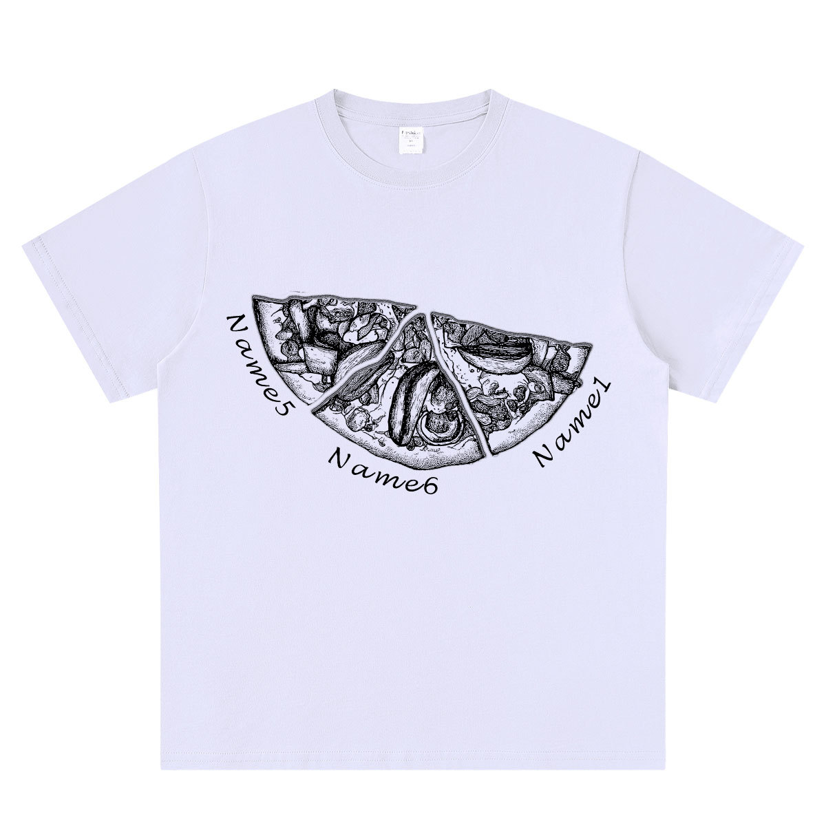 Personalized Pizza Family Name T-Shirt - Custom Kids & Family Gift