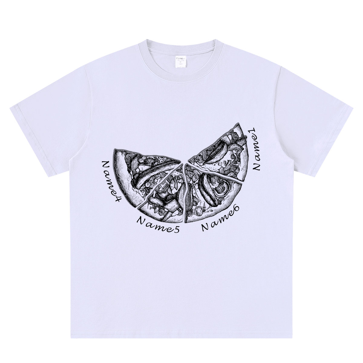 Personalized Pizza Family Name T-Shirt - Custom Kids & Family Gift