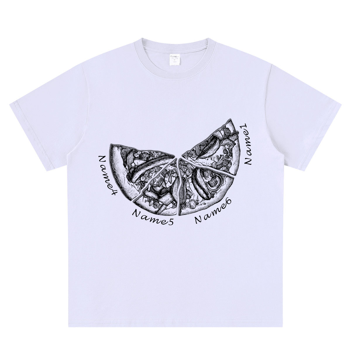 Personalized Pizza Family Name T-Shirt - Custom Kids & Family Gift