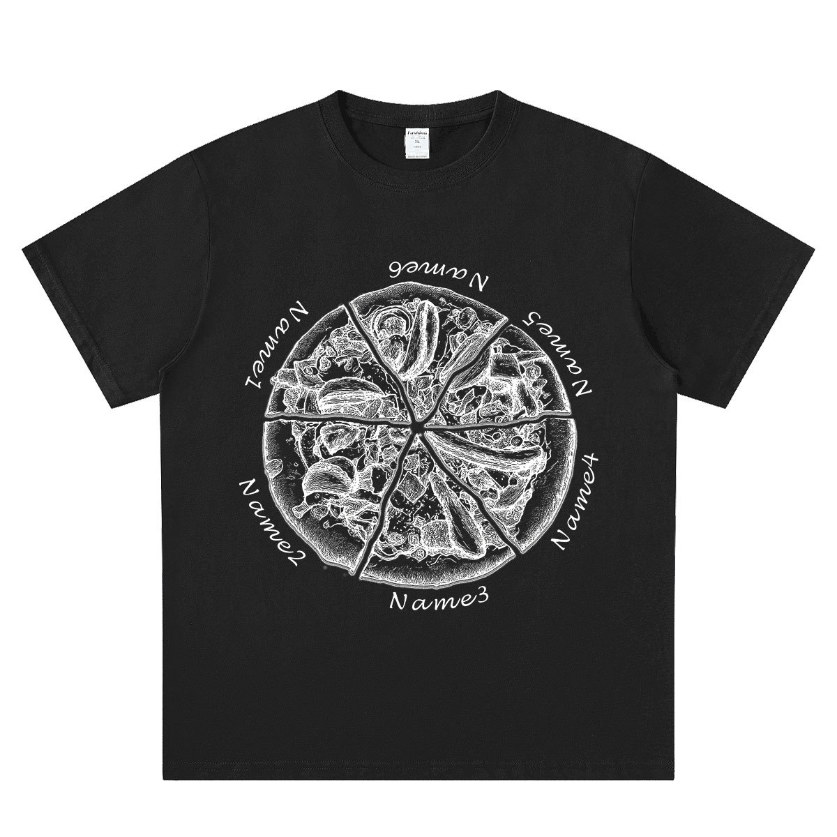 Personalized Pizza Family Name T-Shirt - Custom Kids & Family Gift