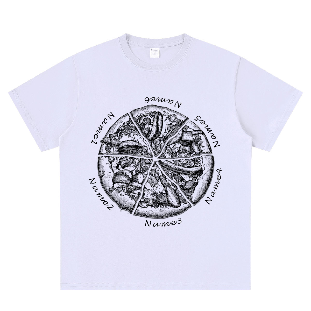 Personalized Pizza Family Name T-Shirt - Custom Kids & Family Gift