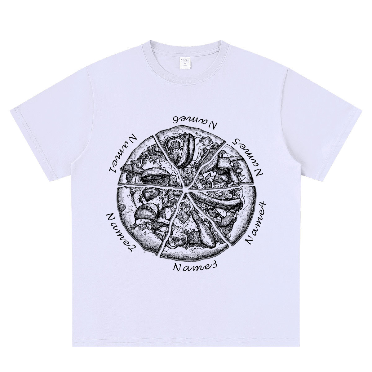 Personalized Pizza Family Name T-Shirt - Custom Kids & Family Gift