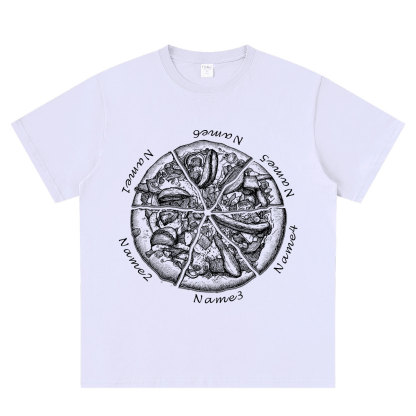 Personalized Pizza Family Name T-Shirt - Custom Kids & Family Gift