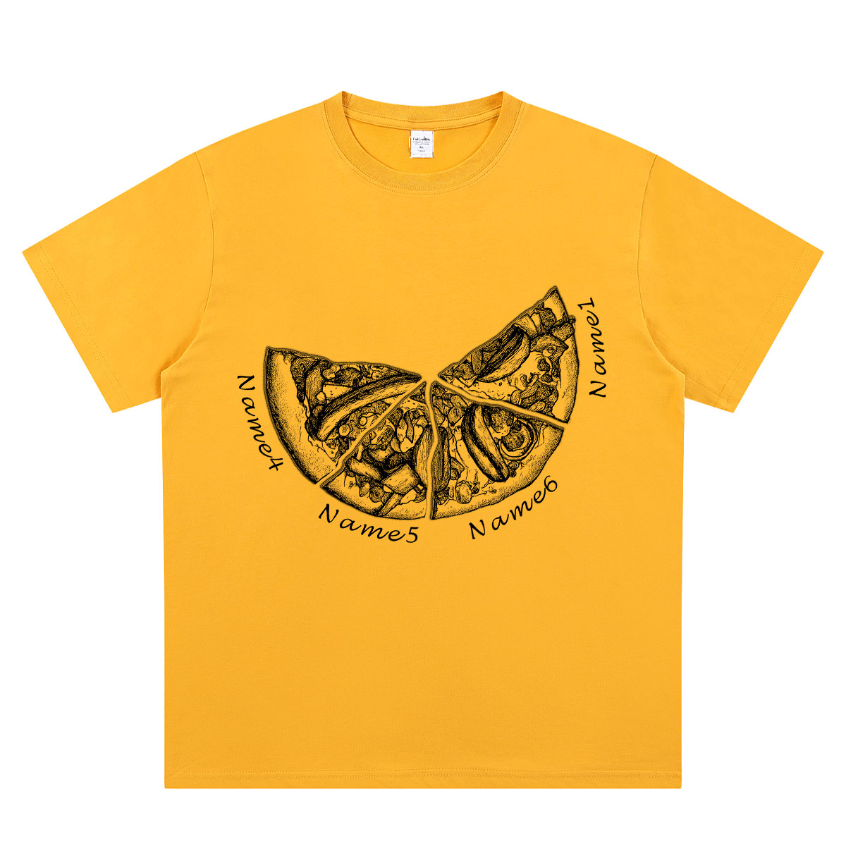 Personalized Pizza Family Name T-Shirt - Custom Kids & Family Gift