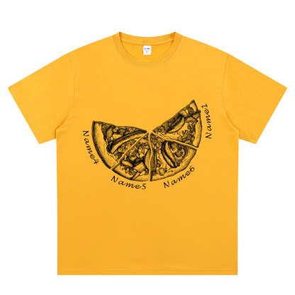 Personalized Pizza Family Name T-Shirt - Custom Kids & Family Gift