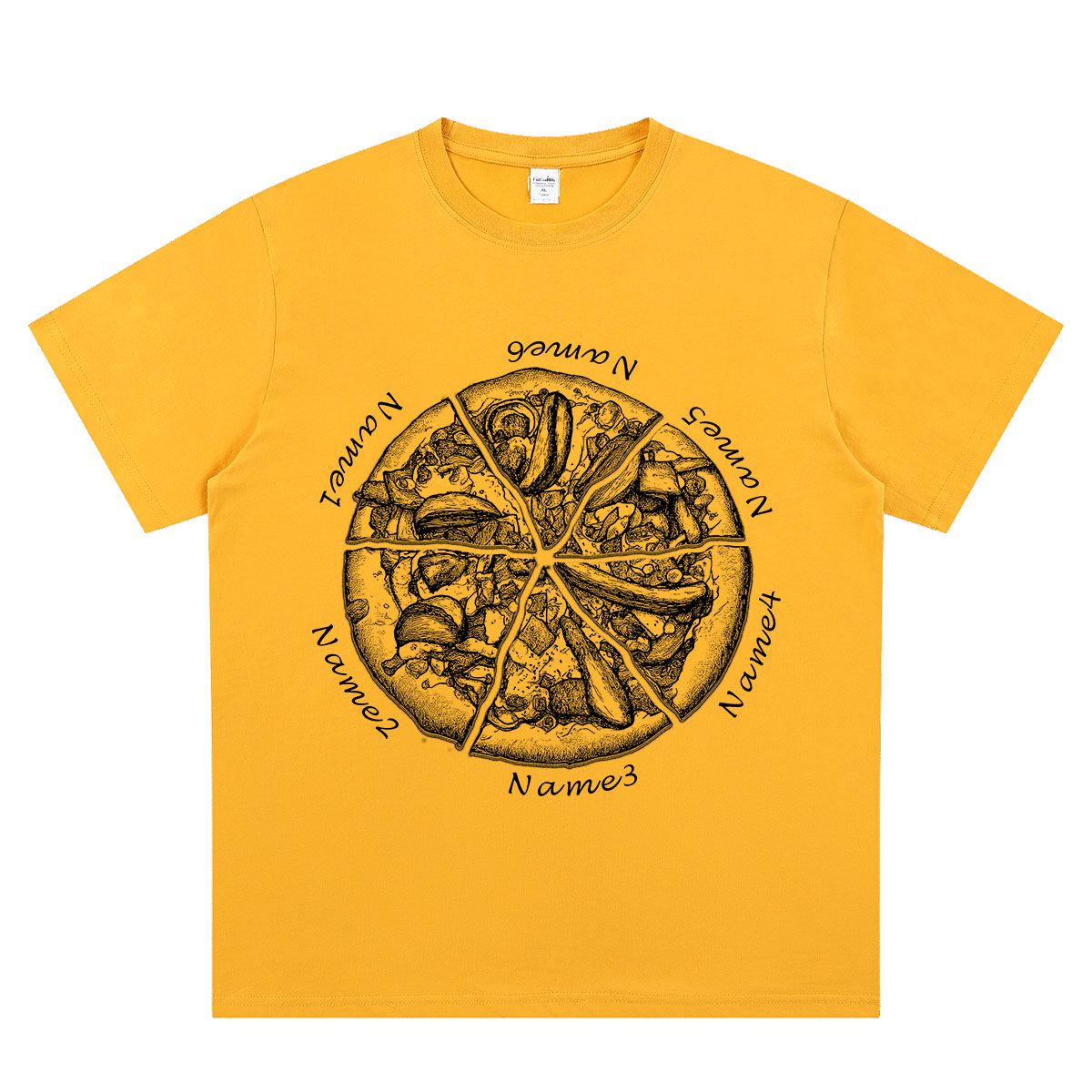 Personalized Pizza Family Name T-Shirt - Custom Kids & Family Gift