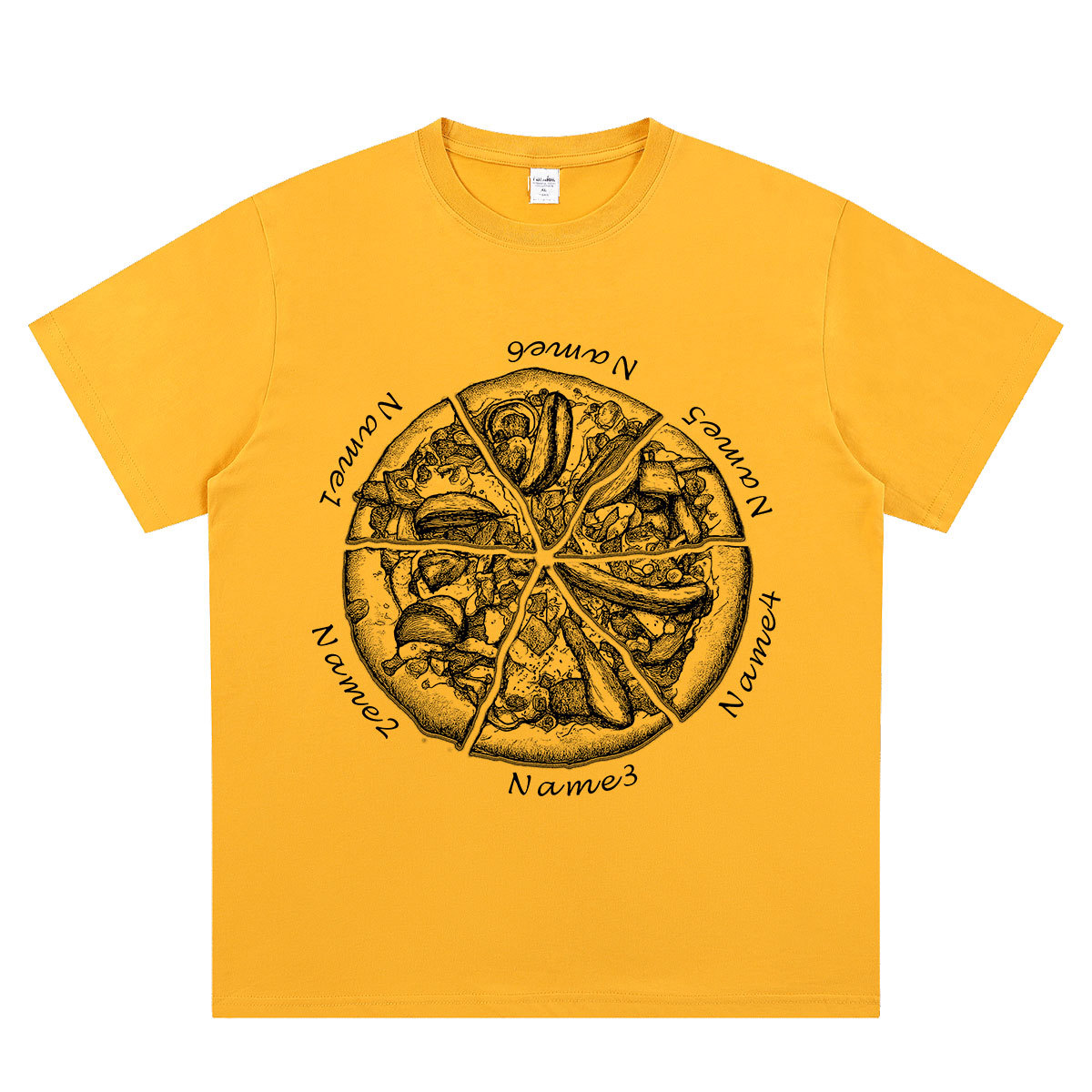 Personalized Pizza Family Name T-Shirt - Custom Kids & Family Gift